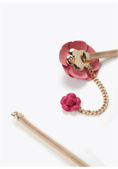Cintura elasticizzata metallo fiori effetto LOLA CASADEMUNT | LS2506008FUCSIA